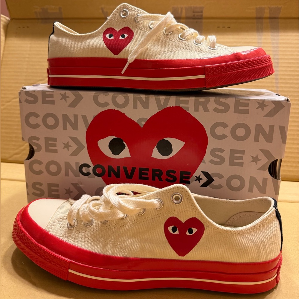 COMME des GARCONS PLAY Converse Red Sole Low Top All Star Mens 9 Wo’s 11